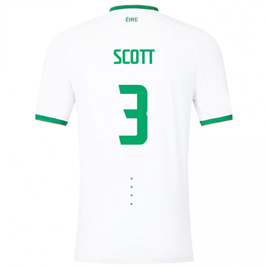 Kids Football Ireland Harriet Scott #3 White Away Jersey 24-26 T-Shirt Za