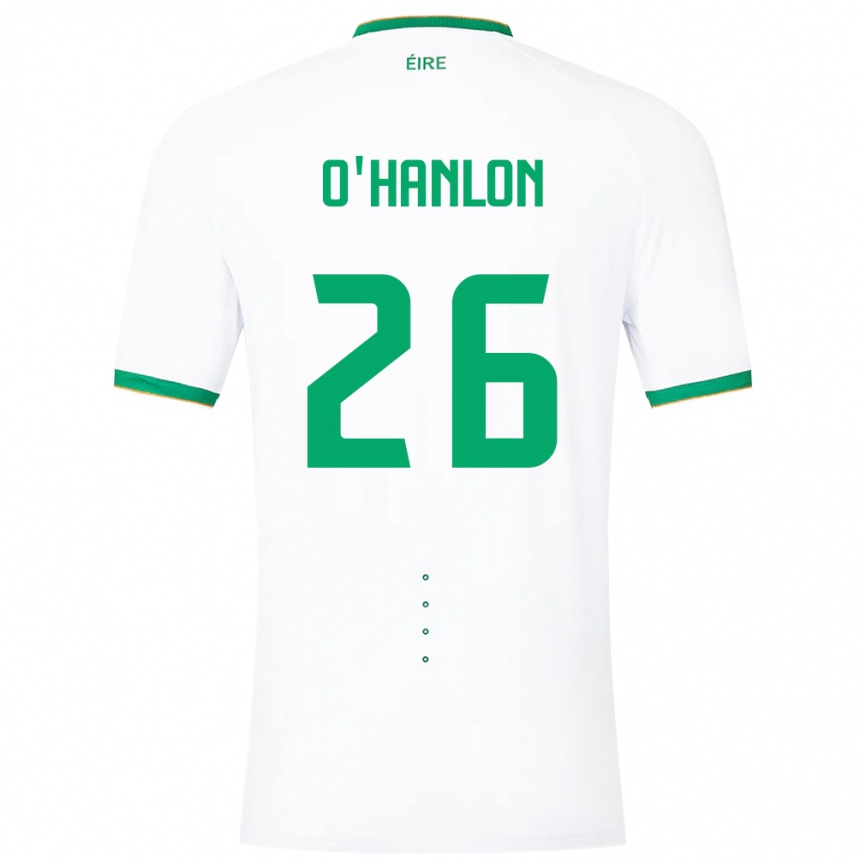 Kids Football Ireland Tara O'hanlon #26 White Away Jersey 24-26 T-Shirt Za