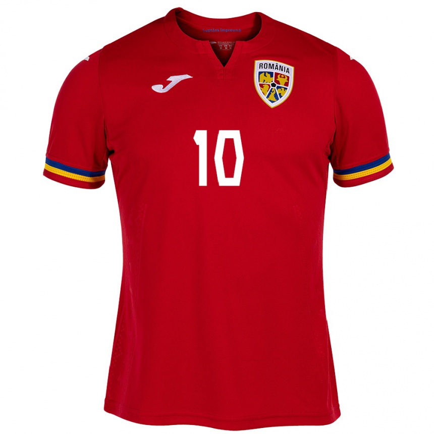 Kids Football Romania Samuel Fuleki #10 Red Away Jersey 24-26 T-Shirt Za