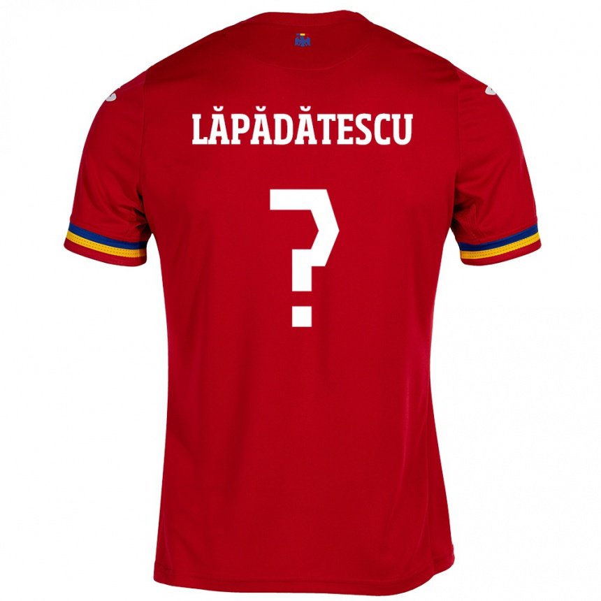 Kids Football Romania Robert Lăpădătescu #0 Red Away Jersey 24-26 T-Shirt Za