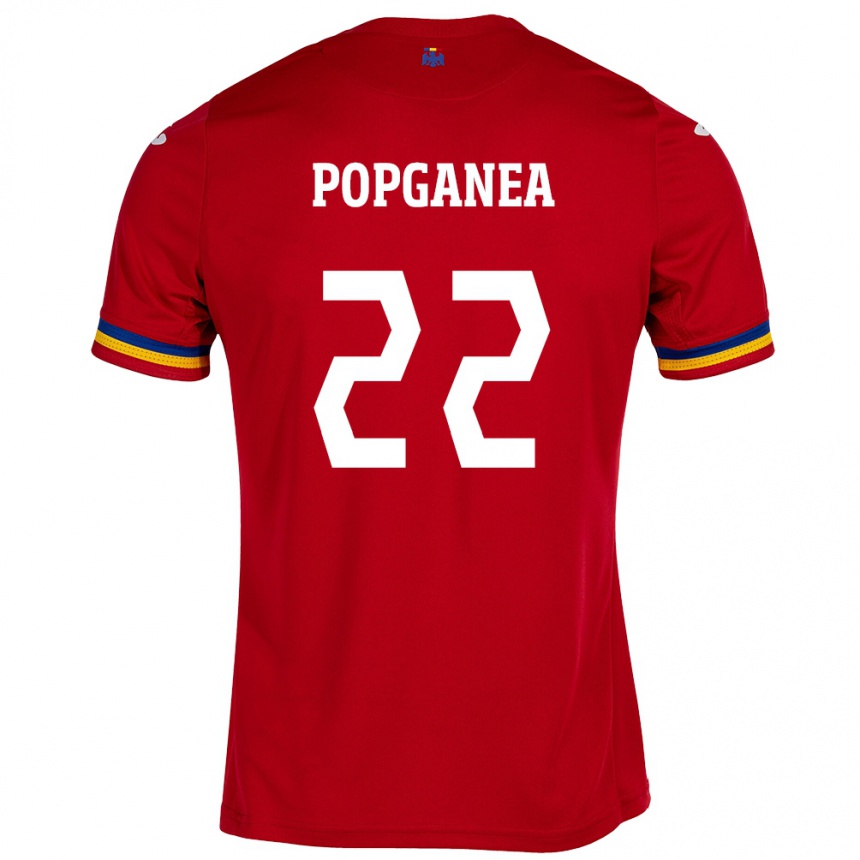 Kids Football Romania Mirela Pop-Ganea #22 Red Away Jersey 24-26 T-Shirt Za