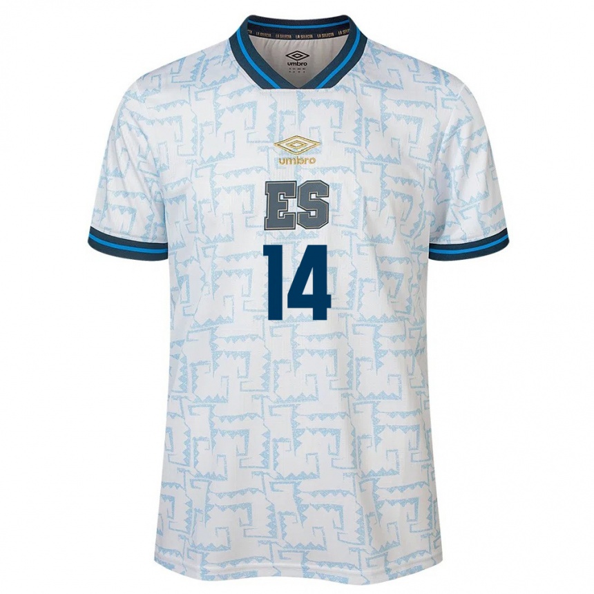 Kids Football El Salvador Karen Reyes #14 White Away Jersey 24-26 T-Shirt Za