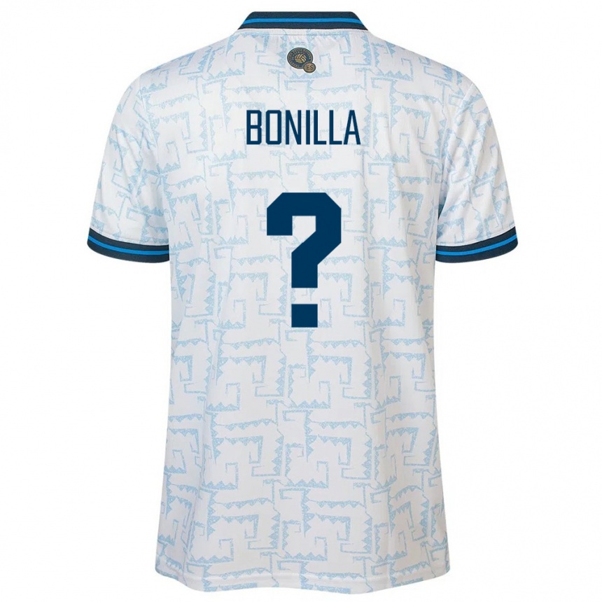 Kids Football El Salvador Nelson Bonilla #0 White Away Jersey 24-26 T-Shirt Za