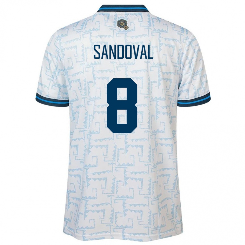 Kids Football El Salvador Emerson Sandoval #8 White Away Jersey 24-26 T-Shirt Za