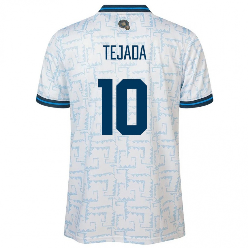 Kids Football El Salvador Rafael Tejada #10 White Away Jersey 24-26 T-Shirt Za