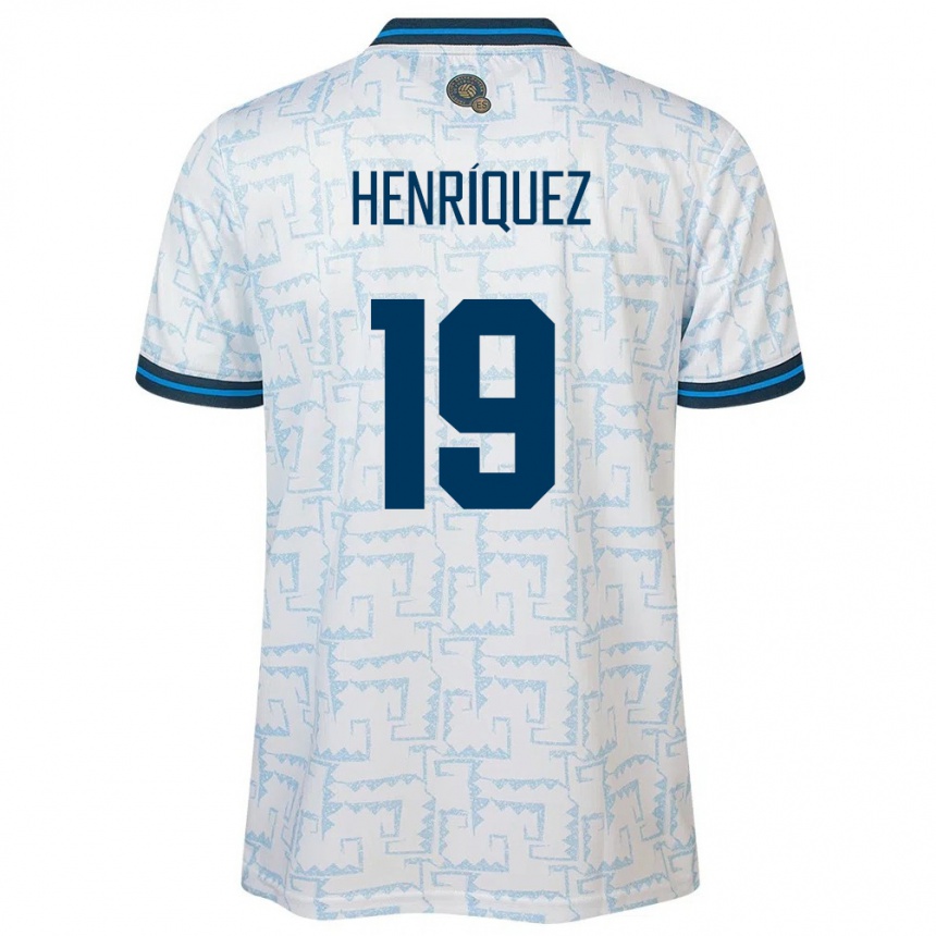 Kids Football El Salvador Alejandro Henríquez #19 White Away Jersey 24-26 T-Shirt Za