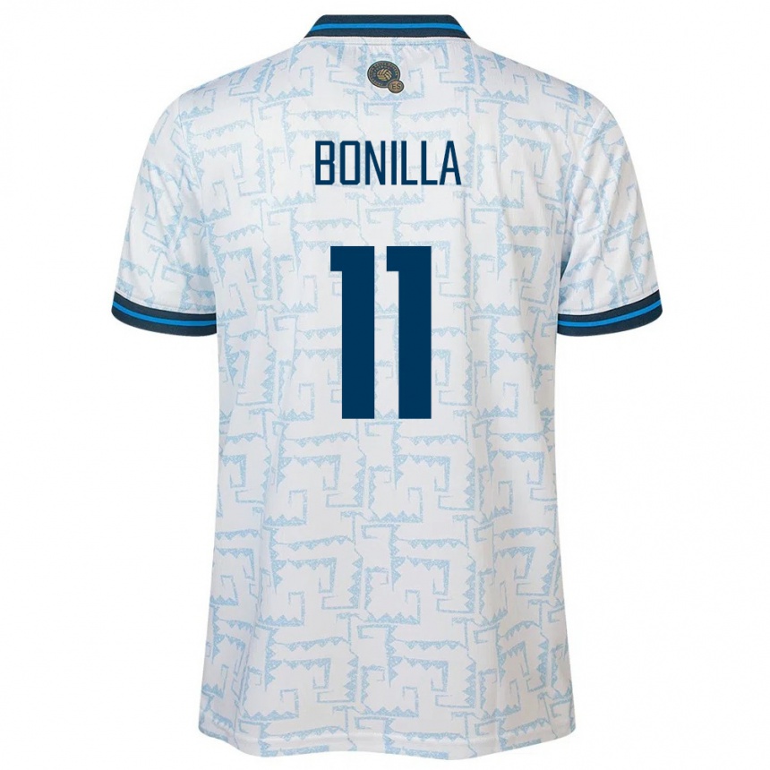 Kids Football El Salvador Jarell Bonilla #11 White Away Jersey 24-26 T-Shirt Za