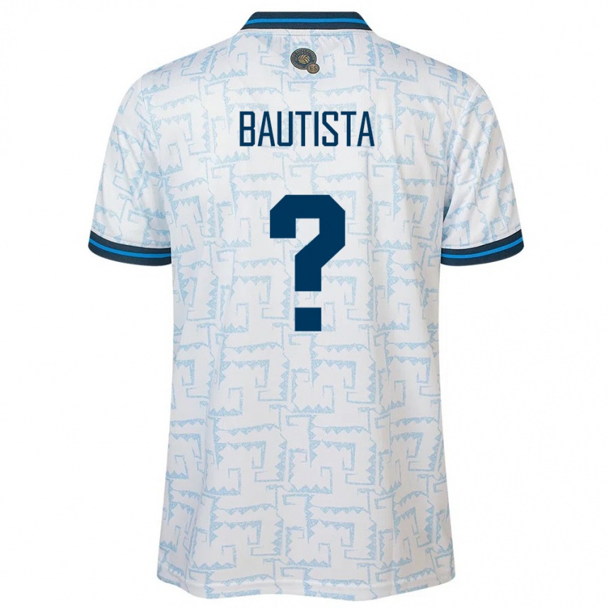 Kids Football El Salvador Ezequiel Bautista #0 White Away Jersey 24-26 T-Shirt Za