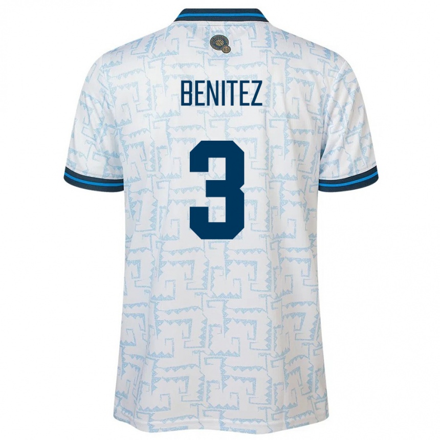 Kids Football El Salvador Carolina Benitez #3 White Away Jersey 24-26 T-Shirt Za