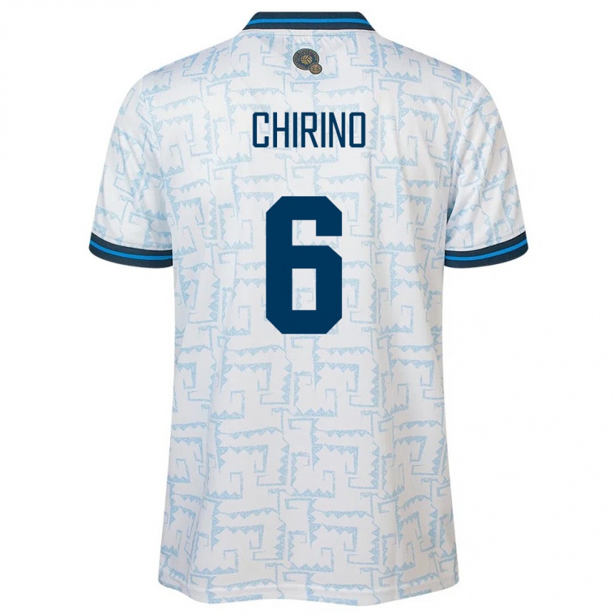 Kids Football El Salvador Alejandra Chirino #6 White Away Jersey 24-26 T-Shirt Za