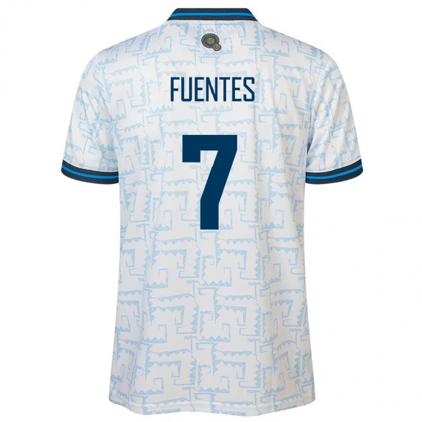 Kids Football El Salvador Danielle Fuentes #7 White Away Jersey 24-26 T-Shirt Za