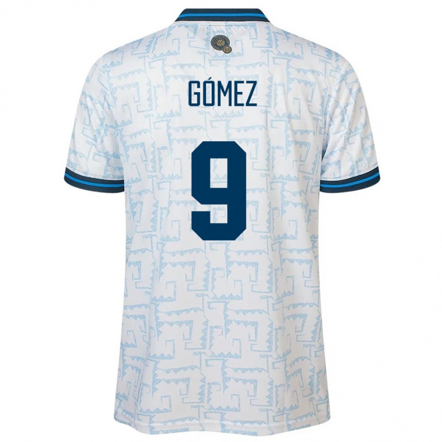 Kids Football El Salvador Samaria Gómez #9 White Away Jersey 24-26 T-Shirt Za