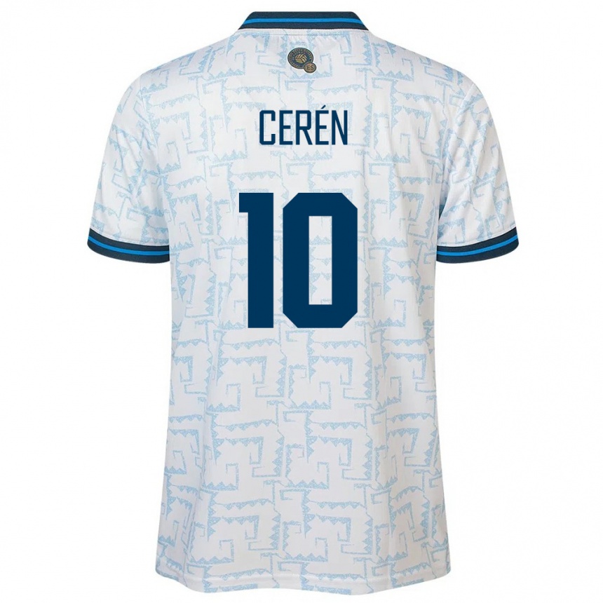 Kids Football El Salvador Brenda Cerén #10 White Away Jersey 24-26 T-Shirt Za