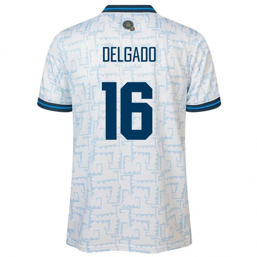 Kids Football El Salvador Vasthy Delgado #16 White Away Jersey 24-26 T-Shirt Za