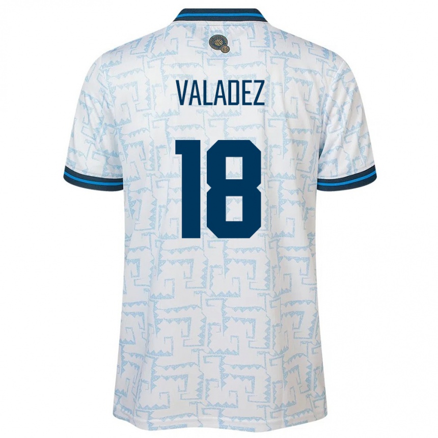 Kids Football El Salvador Samantha Valadez #18 White Away Jersey 24-26 T-Shirt Za