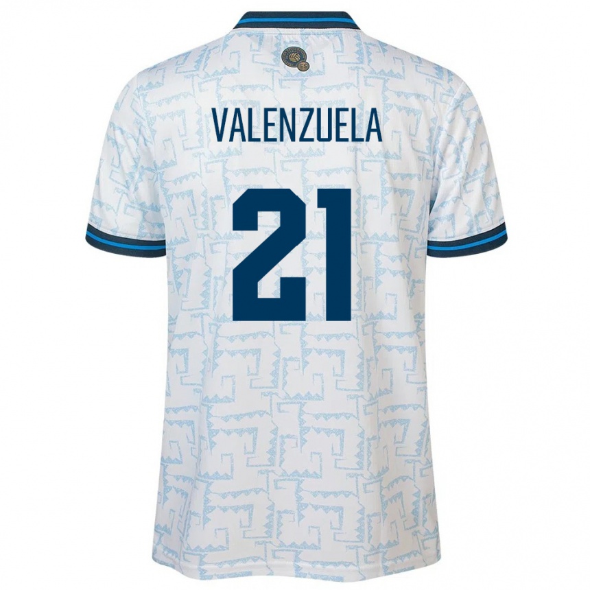 Kids Football El Salvador Ana Valenzuela #21 White Away Jersey 24-26 T-Shirt Za