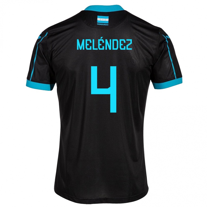 Kids Football Honduras Carlos Meléndez #4 Black Away Jersey 24-26 T-Shirt Za