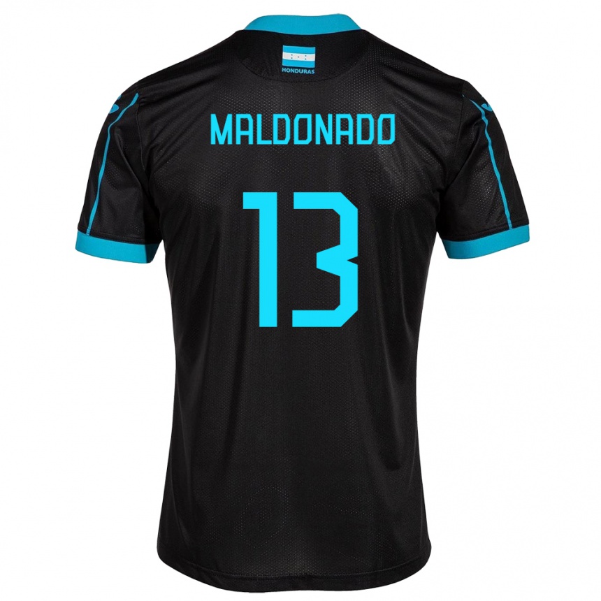 Kids Football Honduras Edwin Maldonado #13 Black Away Jersey 24-26 T-Shirt Za