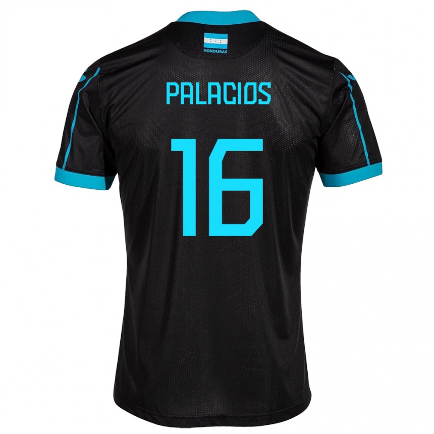 Kids Football Honduras Danilo Palacios #16 Black Away Jersey 24-26 T-Shirt Za