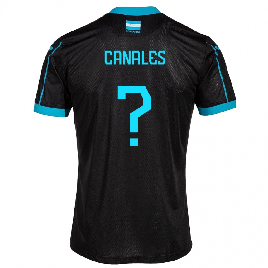 Kids Football Honduras Cristian Canales #0 Black Away Jersey 24-26 T-Shirt Za