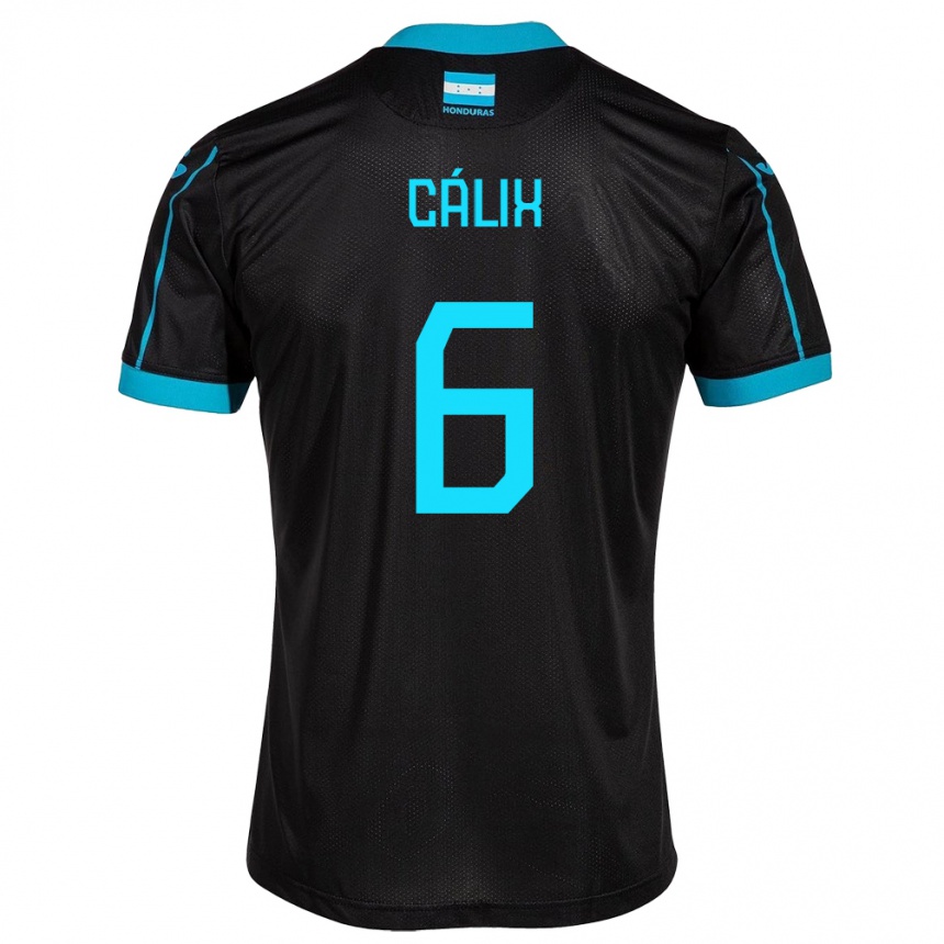 Kids Football Honduras Noel Cálix #6 Black Away Jersey 24-26 T-Shirt Za