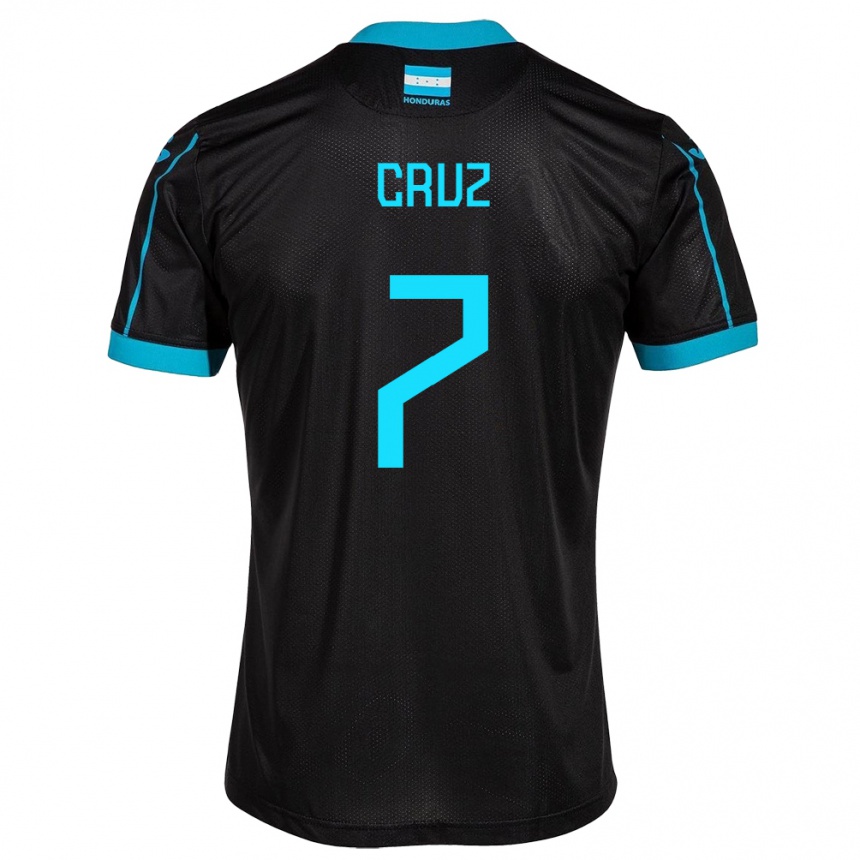 Kids Football Honduras Nixon Cruz #7 Black Away Jersey 24-26 T-Shirt Za