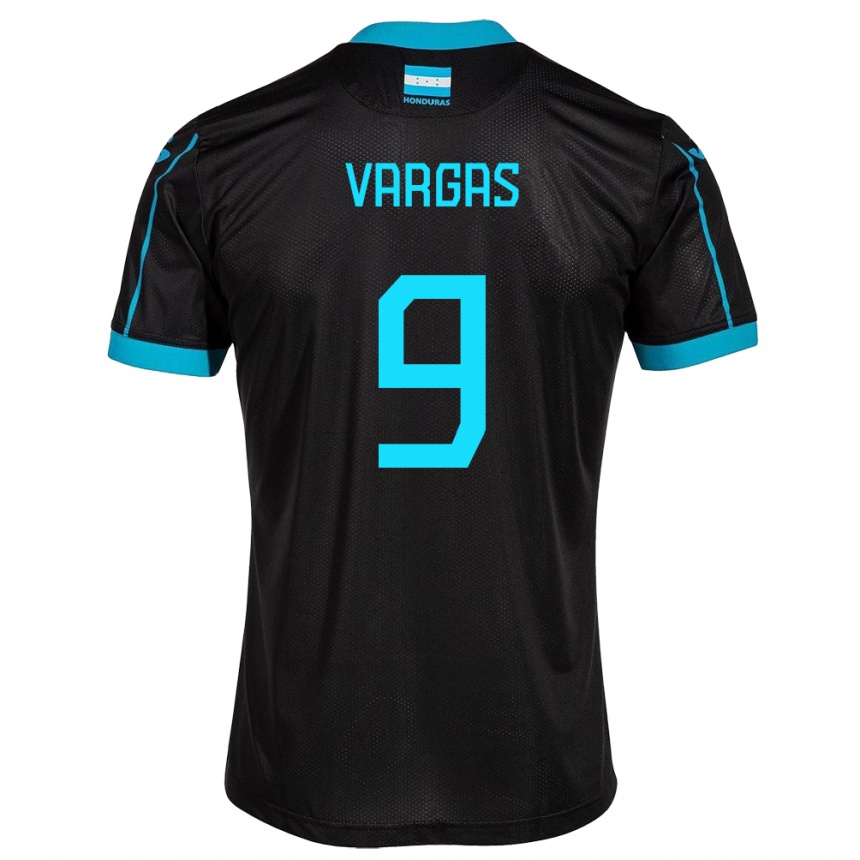 Kids Football Honduras Nayrobi Vargas #9 Black Away Jersey 24-26 T-Shirt Za