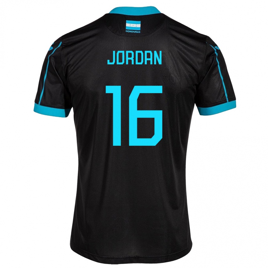 Kids Football Honduras Jordan García #16 Black Away Jersey 24-26 T-Shirt Za