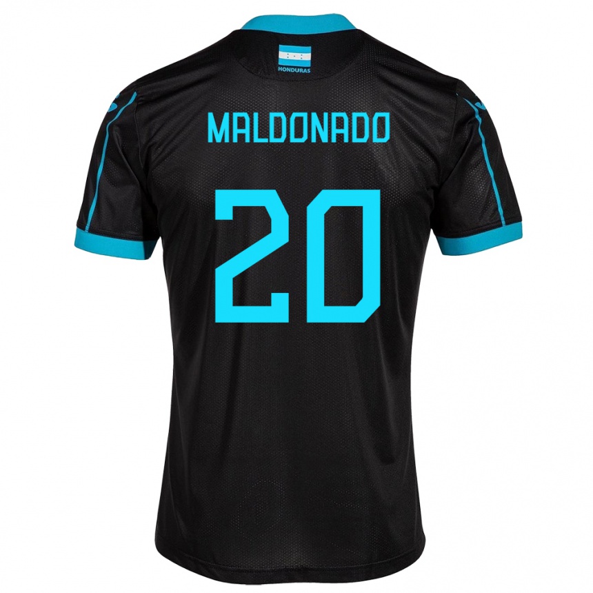 Kids Football Honduras Alessandro Maldonado #20 Black Away Jersey 24-26 T-Shirt Za