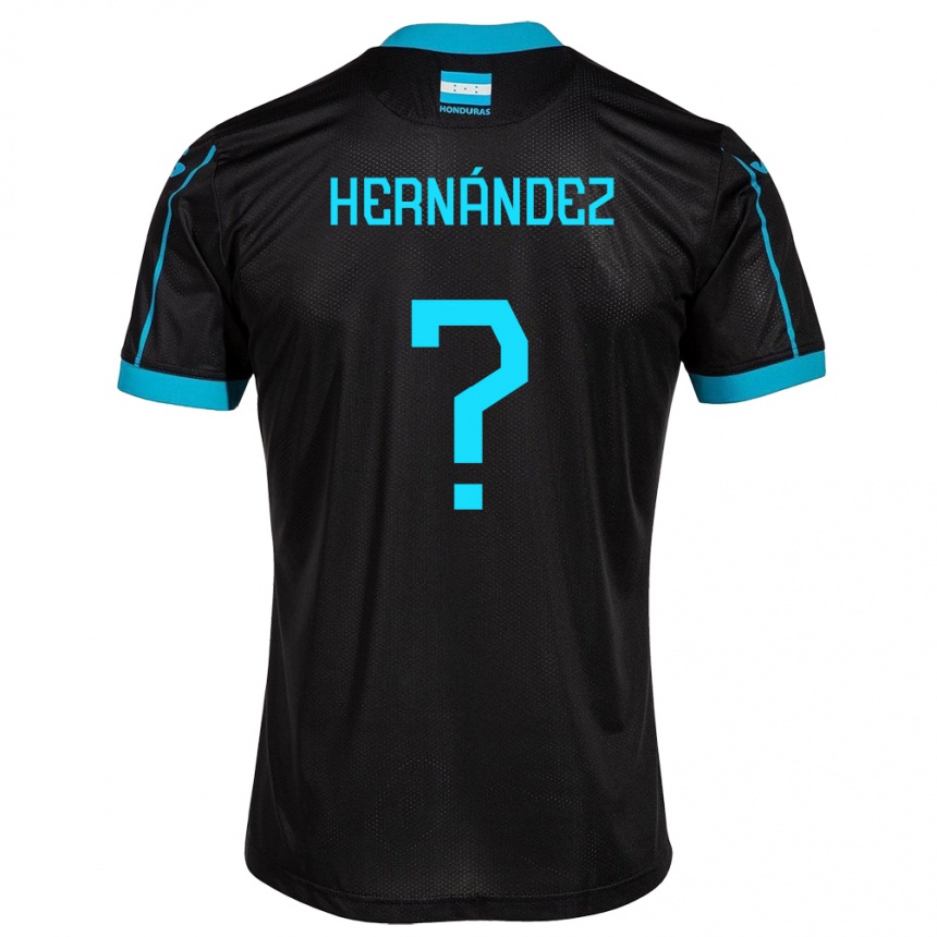 Kids Football Honduras Riccy Hernández #0 Black Away Jersey 24-26 T-Shirt Za