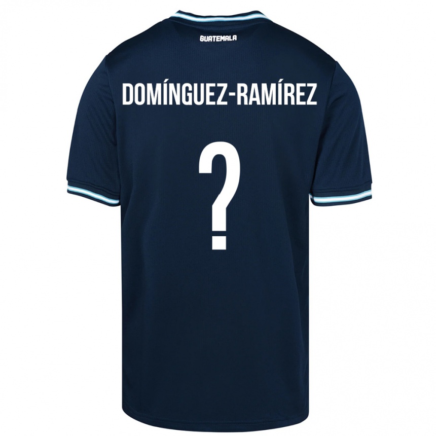 Kids Football Guatemala Marco Domínguez-Ramírez #0 Blue Away Jersey 24-26 T-Shirt Za