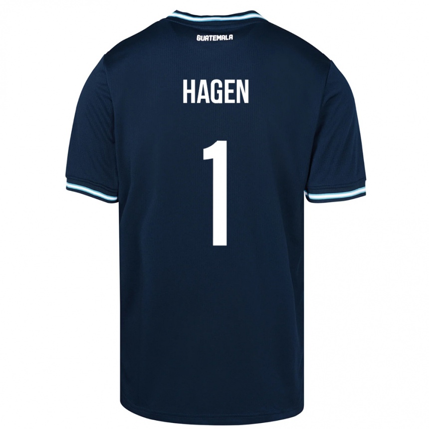 Kids Football Guatemala Nicholas Hagen #1 Blue Away Jersey 24-26 T-Shirt Za