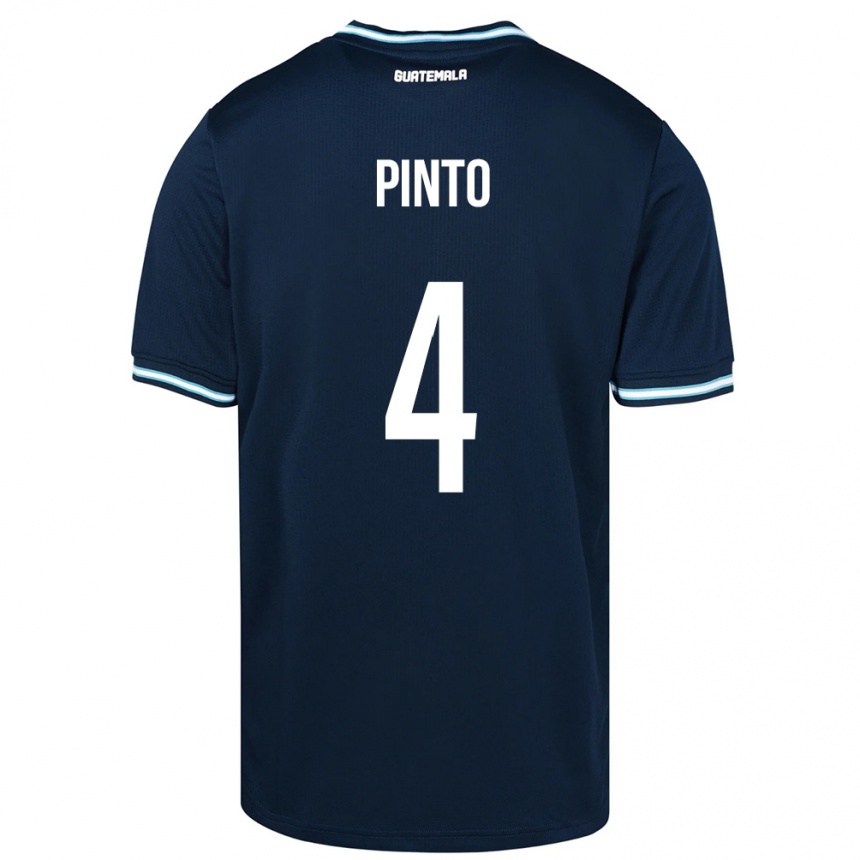 Kids Football Guatemala José Carlos Pinto #4 Blue Away Jersey 24-26 T-Shirt Za