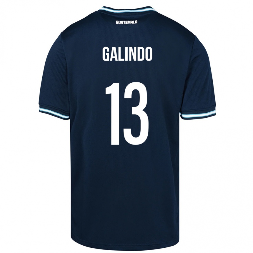 Kids Football Guatemala Alejandro Galindo #13 Blue Away Jersey 24-26 T-Shirt Za