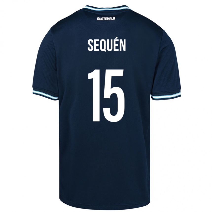 Kids Football Guatemala Marlon Sequén #15 Blue Away Jersey 24-26 T-Shirt Za