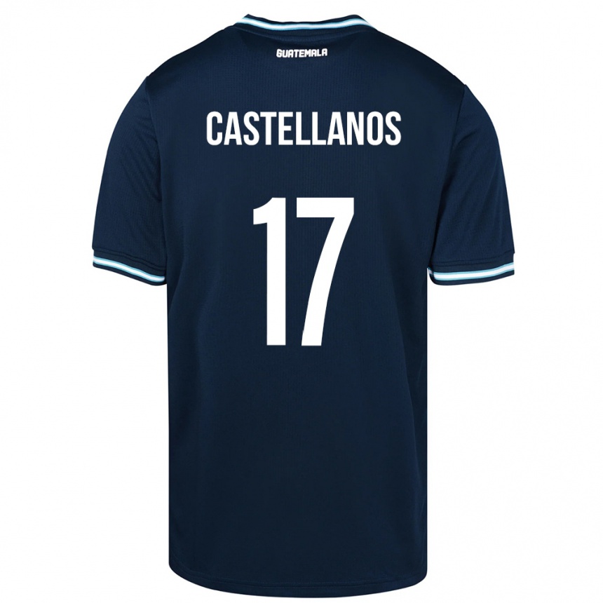 Kids Football Guatemala Óscar Castellanos #17 Blue Away Jersey 24-26 T-Shirt Za