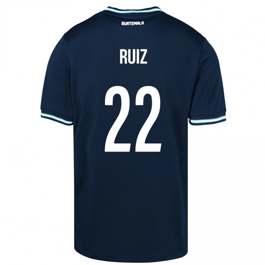 Kids Football Guatemala Kevin Ruiz #22 Blue Away Jersey 24-26 T-Shirt Za