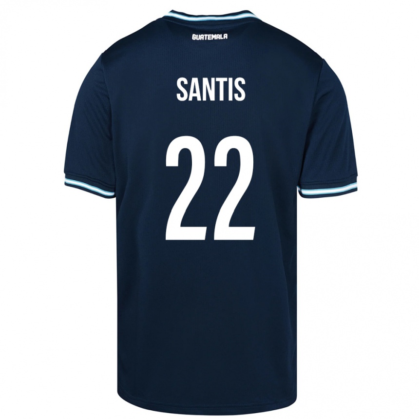 Kids Football Guatemala Diego Santis #22 Blue Away Jersey 24-26 T-Shirt Za