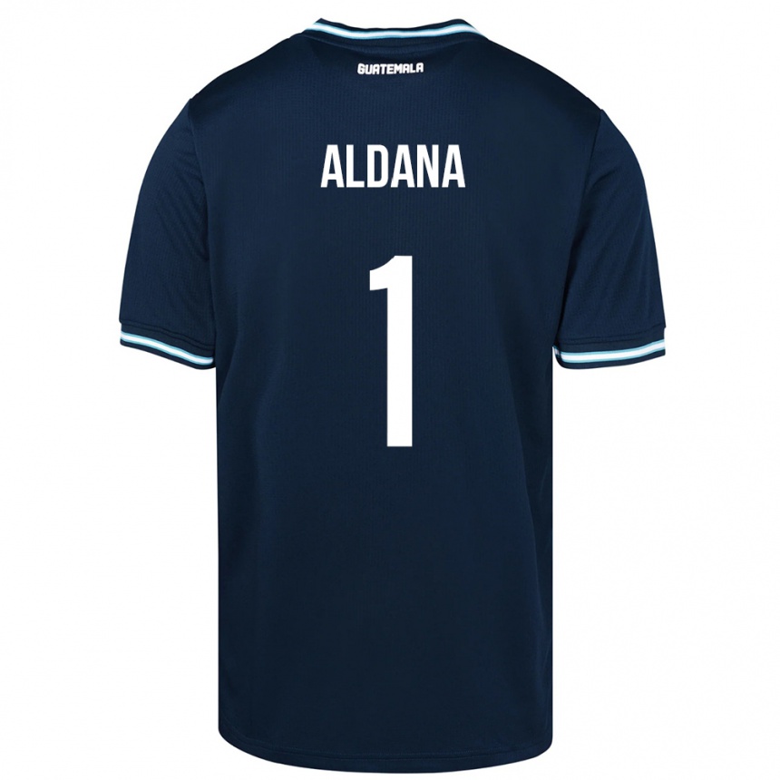 Kids Football Guatemala David Aldana #1 Blue Away Jersey 24-26 T-Shirt Za