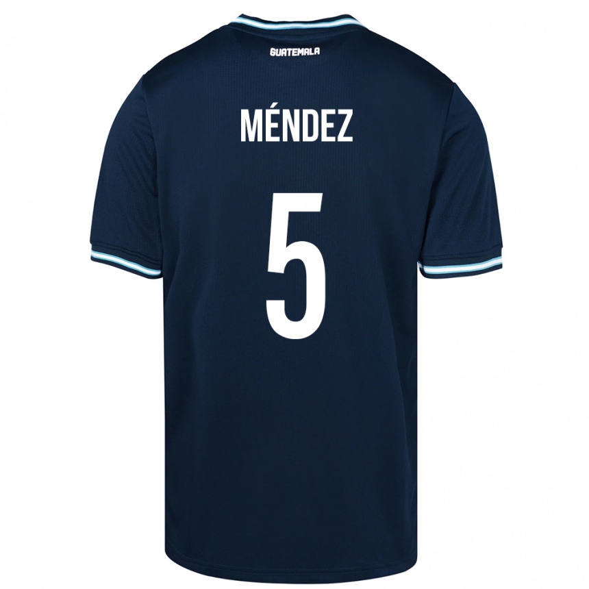 Kids Football Guatemala Diego Méndez #5 Blue Away Jersey 24-26 T-Shirt Za