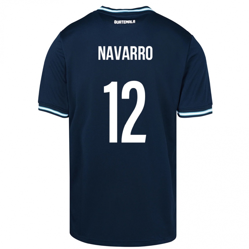 Kids Football Guatemala Kenderson Navarro #12 Blue Away Jersey 24-26 T-Shirt Za