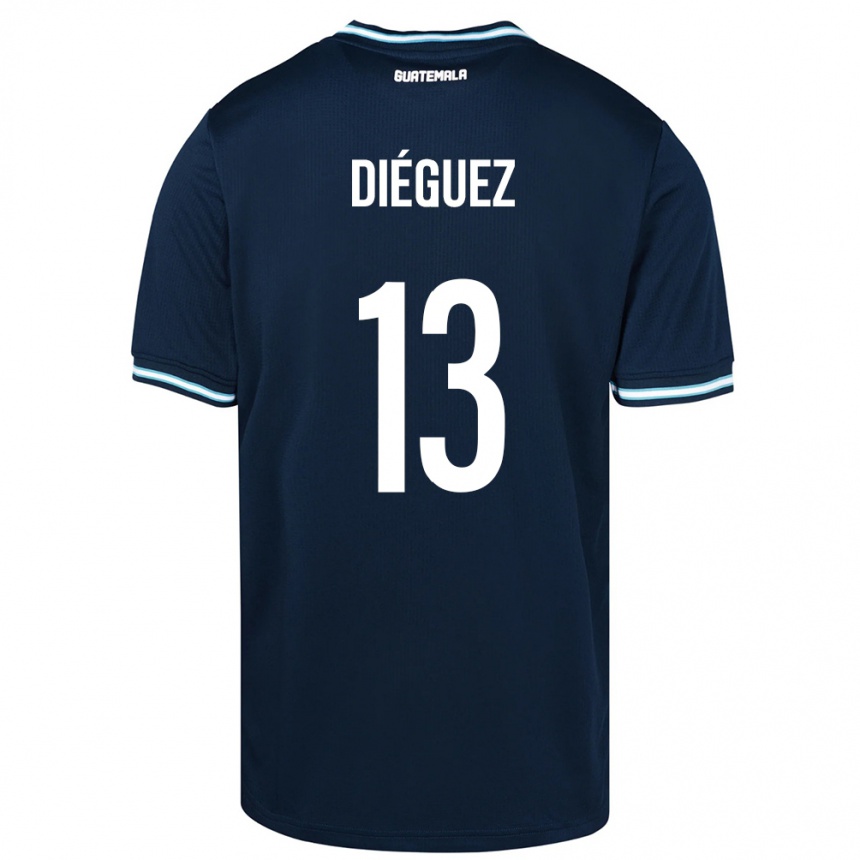 Kids Football Guatemala Jonathan Diéguez #13 Blue Away Jersey 24-26 T-Shirt Za