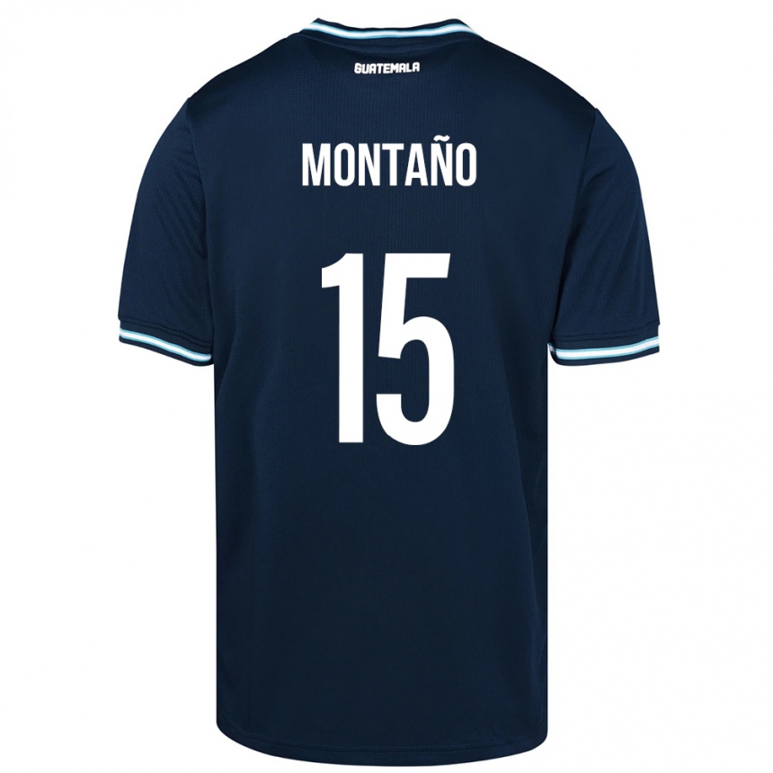 Kids Football Guatemala Figo Montaño #15 Blue Away Jersey 24-26 T-Shirt Za