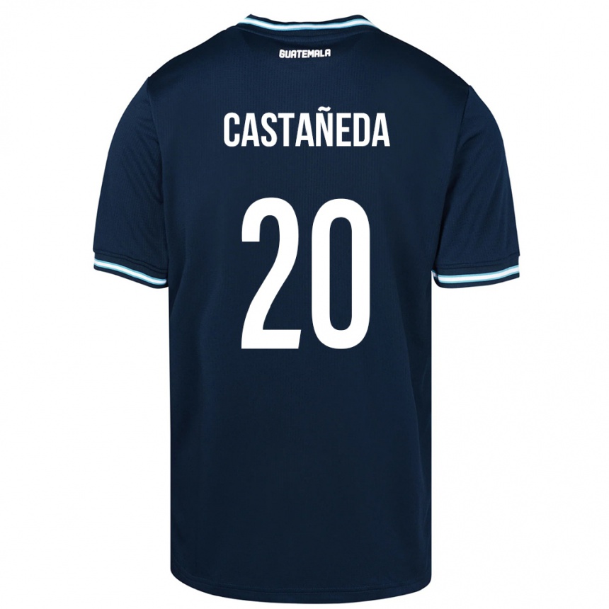 Kids Football Guatemala Brayam Castañeda #20 Blue Away Jersey 24-26 T-Shirt Za