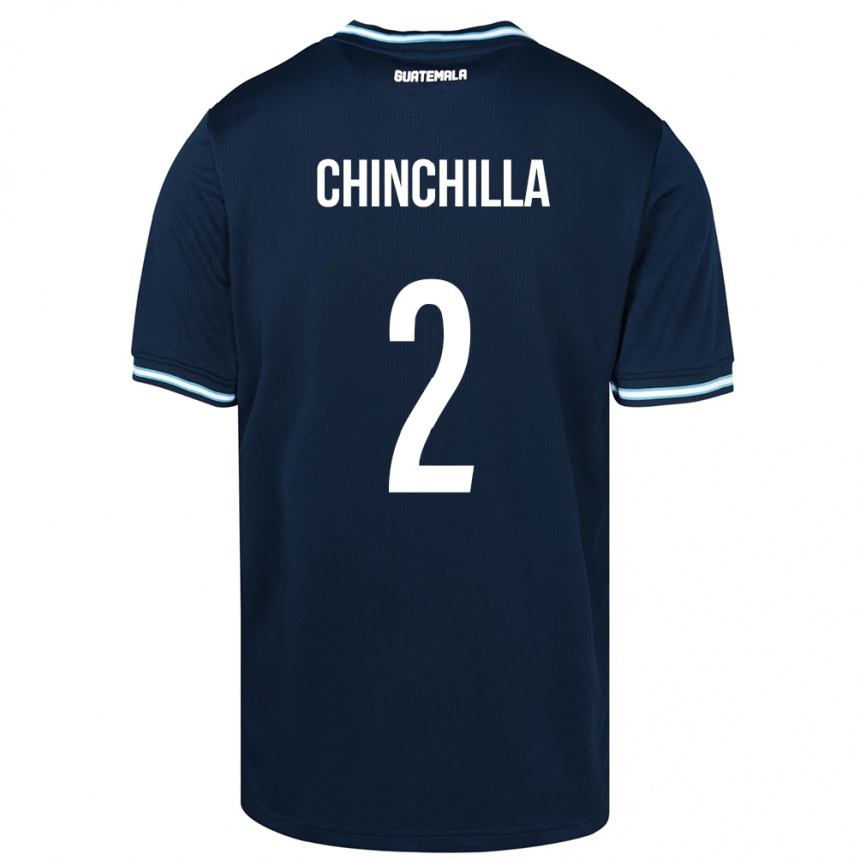 Kids Football Guatemala Nicolás Chinchilla #2 Blue Away Jersey 24-26 T-Shirt Za