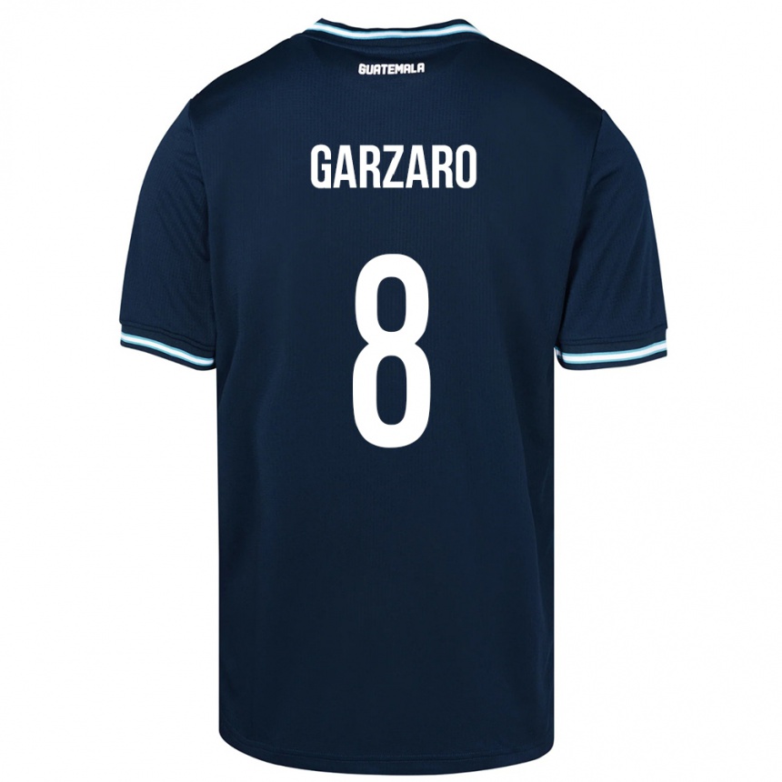 Kids Football Guatemala Santiago Garzaro #8 Blue Away Jersey 24-26 T-Shirt Za