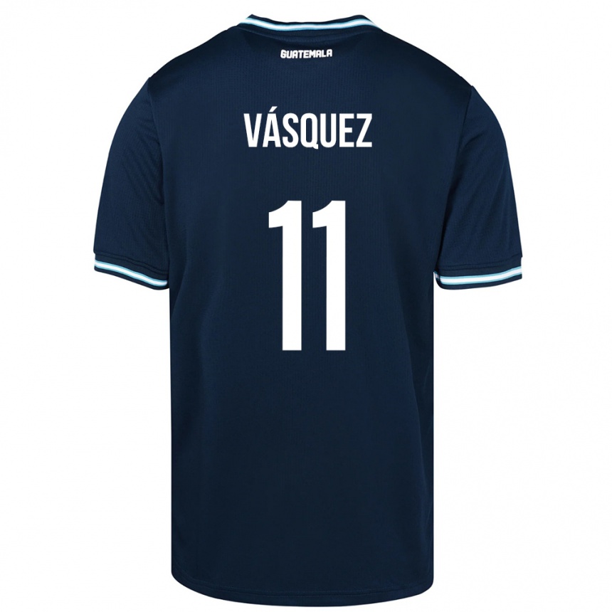 Kids Football Guatemala Gabino Vásquez #11 Blue Away Jersey 24-26 T-Shirt Za