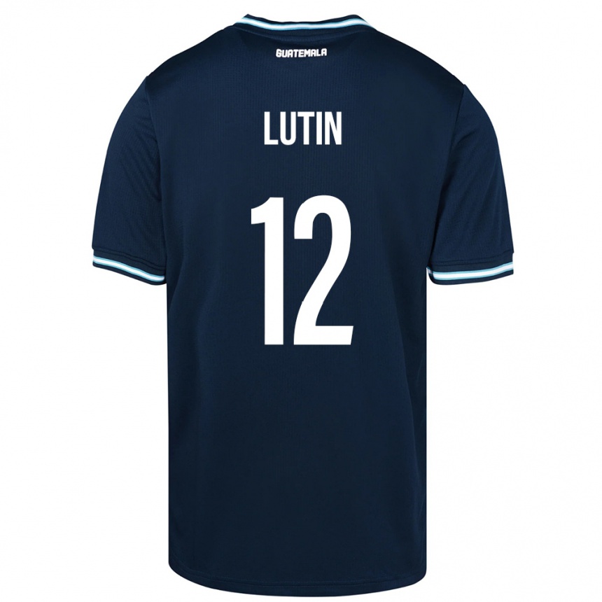 Kids Football Guatemala John Lutin #12 Blue Away Jersey 24-26 T-Shirt Za