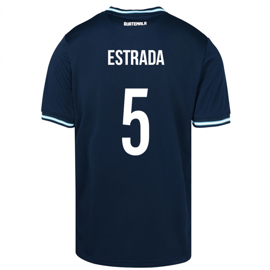 Kids Football Guatemala Elizabeth Estrada #5 Blue Away Jersey 24-26 T-Shirt Za