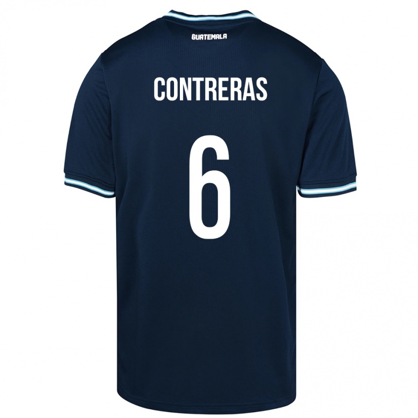 Kids Football Guatemala María Contreras #6 Blue Away Jersey 24-26 T-Shirt Za